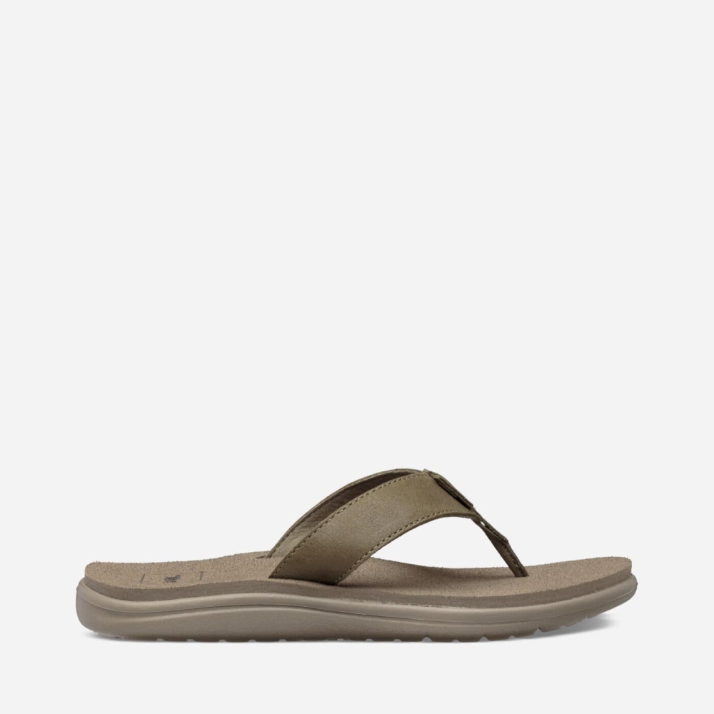 Teva Women's Voya Leather Flip Flops Sale NZ (HKXDL-9715)